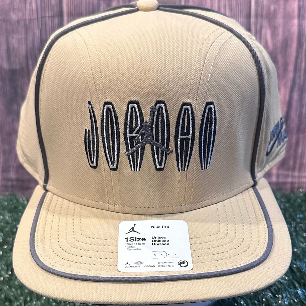 Jordan Beige Snap Back Hat Cap